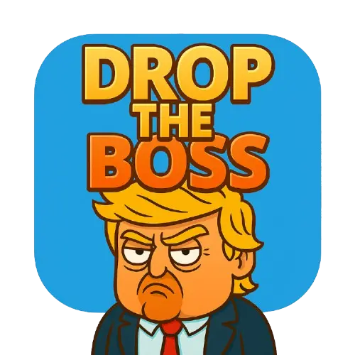 Drop the Boss game logo featuring cartoon character icon