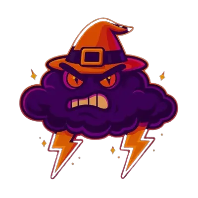 Angry purple storm cloud